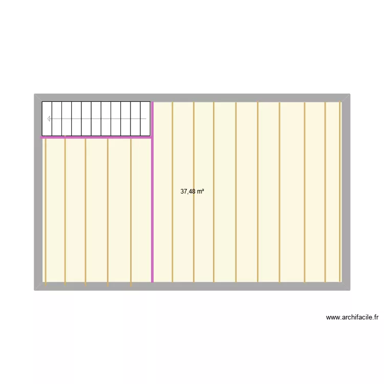 patrice. Plan de 1  et 37 m²