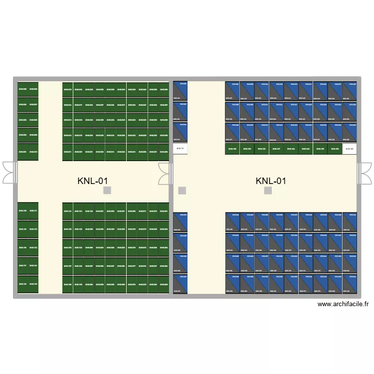 KNL-1. Plan de 2 pièces et 308 m²