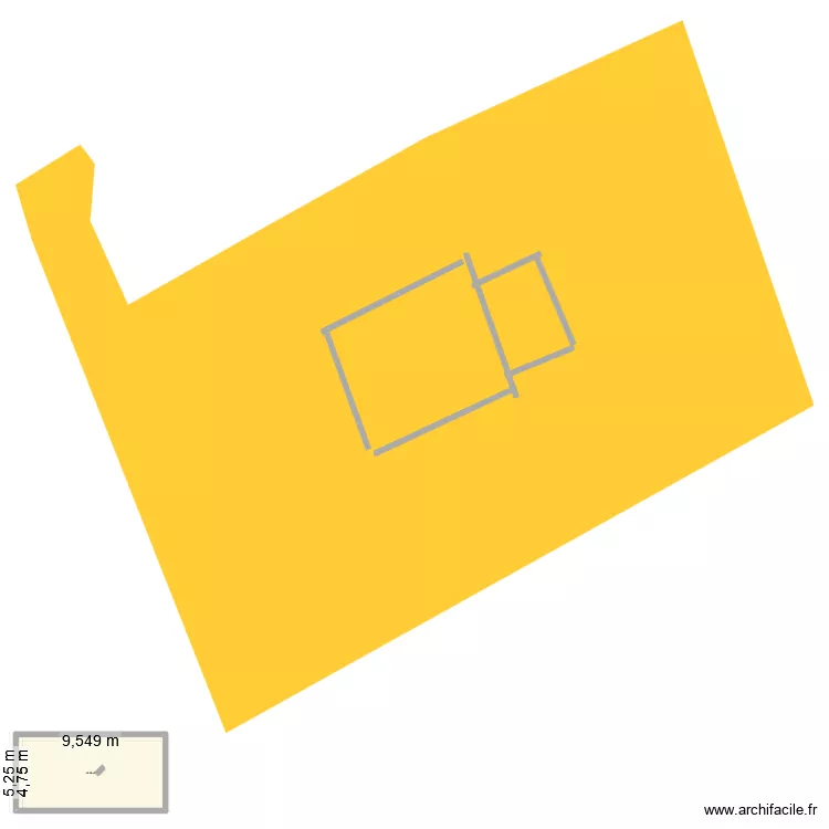 plan mp bourr&eacute;e. Plan de 1  et 45 m²