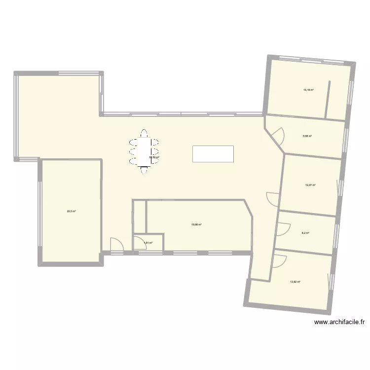 MAISON MERVENT. Plan de 9  et 198 m²