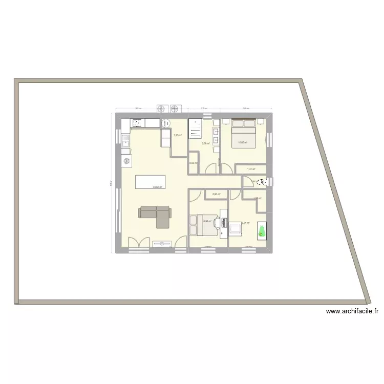 Maison. Plan de 11 Pièces et 82 m² Maison. Plan de 11 Pièces et 82 m²