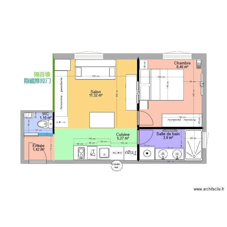 Javel-new cloison03. Plan de 0 pièce et 0 m2