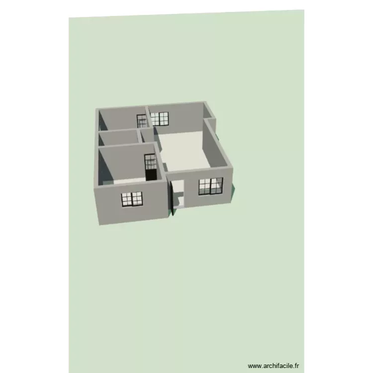 Plan de maison 2. Plan de 4 Pièces et 74 m²