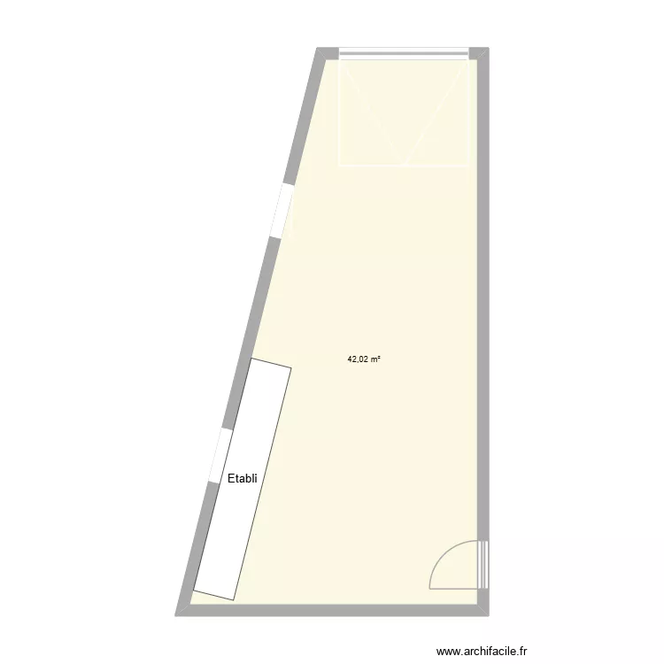 Extension. Plan de 1 et 42 m² Extension. Plan de 1 et 42 m²