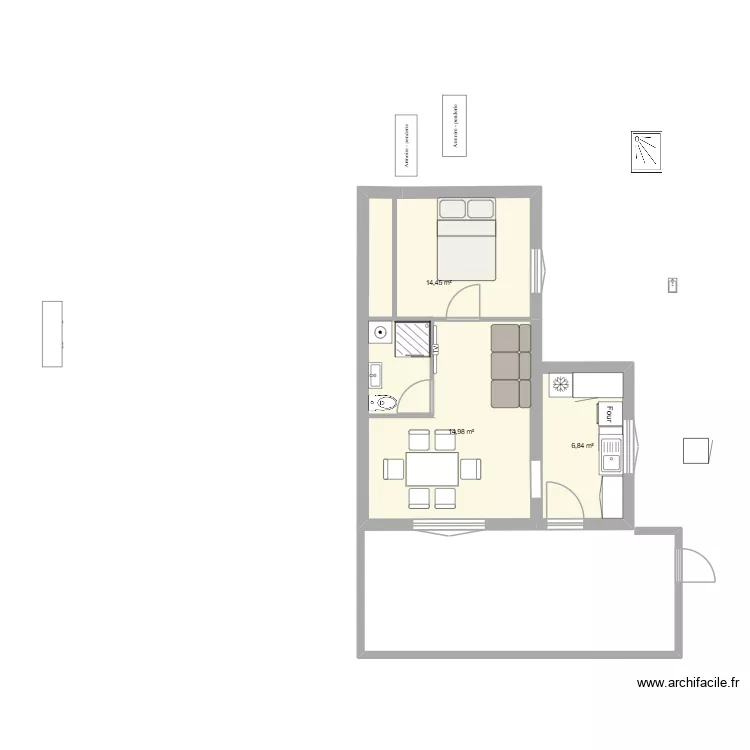 appart Feillens 2. Plan de 3 Pièces et 36 m² appart Feillens 2. Plan de 3 Pièces et 36 m²