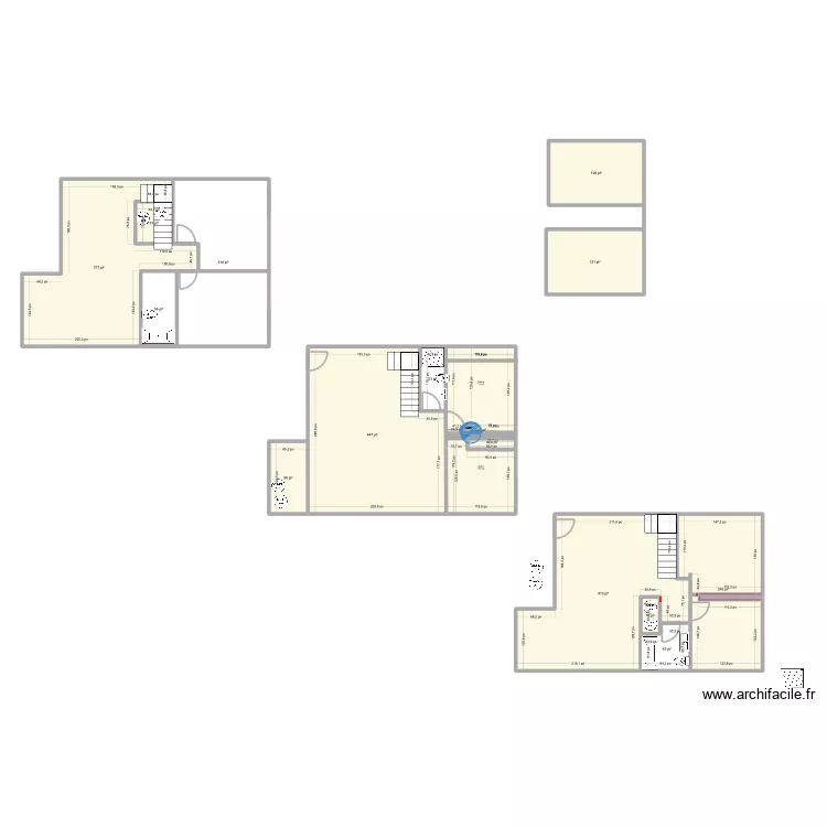 2e Ave sous sol 4. Plan de 14 pièces et 233 m²
