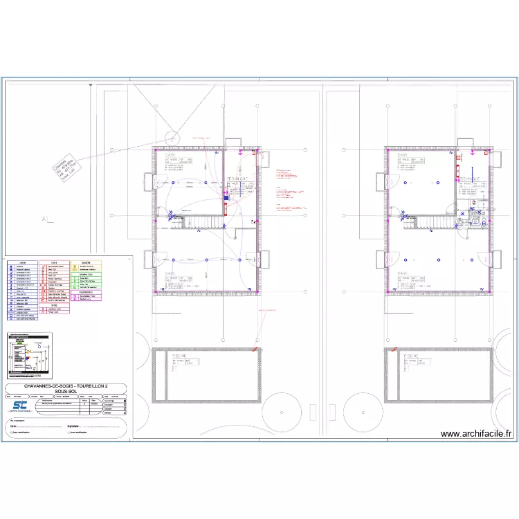 kts chavanne sous sol. Plan de 