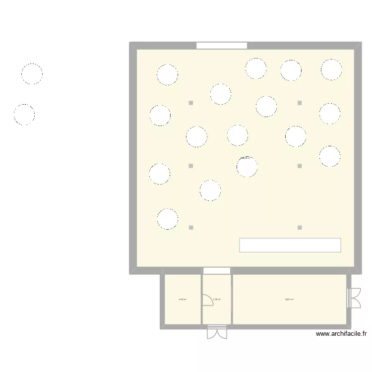 Grange. Plan de 4 et 296 m² Grange. Plan de 4 et 296 m²