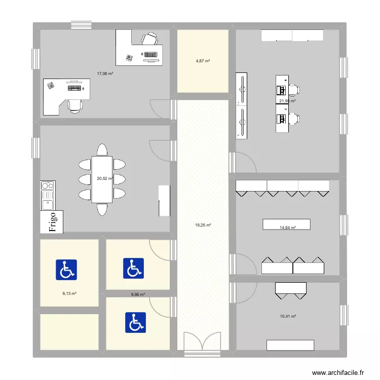 supervision 2. Plan de 9  et 128 m²