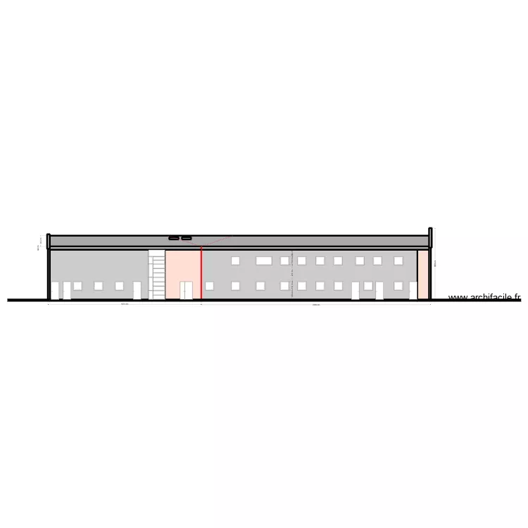 THIERS FACADE SUD OUEST ACTUELLE. Plan de 