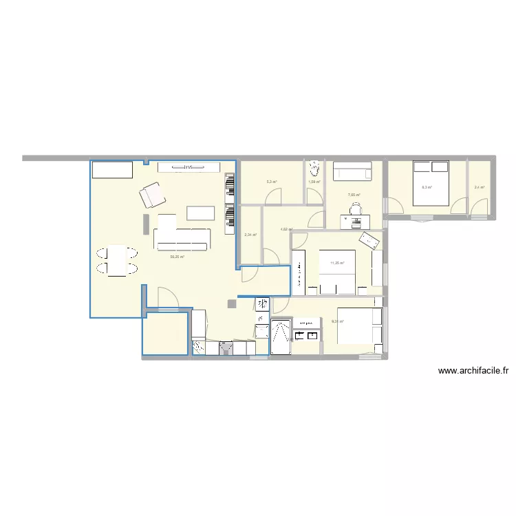 MAISON CHATENAY amenagement. Plan de 