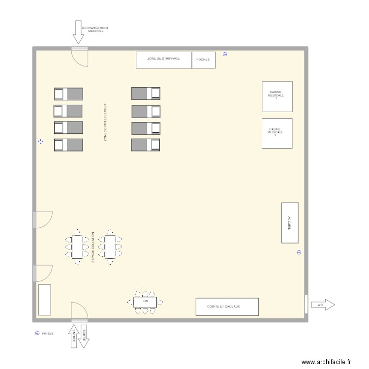 GERPINNES- Cercle St Michel. Plan de 1 pièce et 169 m2