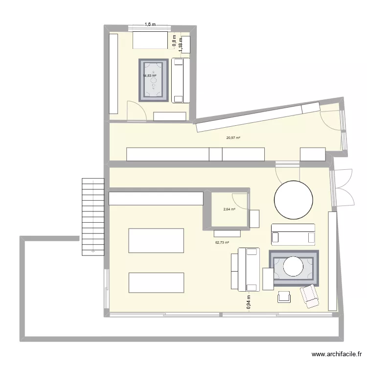 chamoyron rez avec terrasse. Plan de 