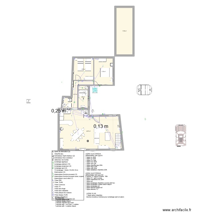 MAISON LES BONNAULTS 2. Plan de 6 pièces et 99 m2