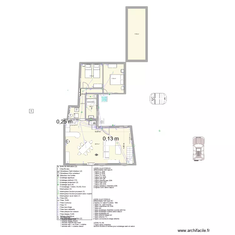 MAISON LES BONNAULTS 2. Plan de 6 pièces et 99 m² MAISON LES BONNAULTS 2. Plan de 6 pièces et 99 m²