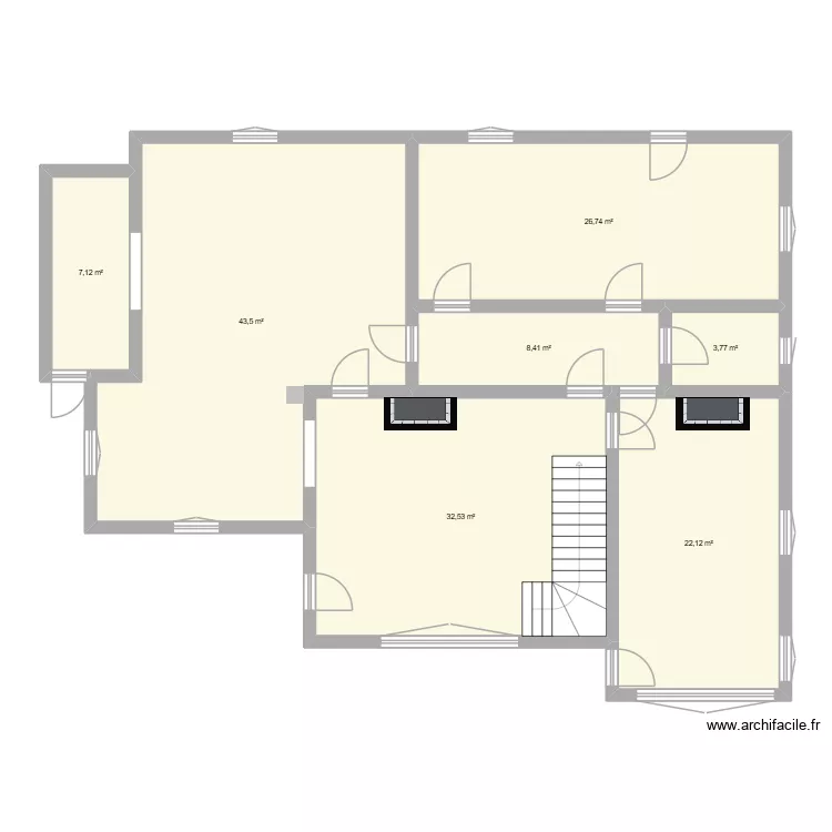 Hohwald rez de chauss&eacute;e. Plan de 7 Pièces et 144 m²