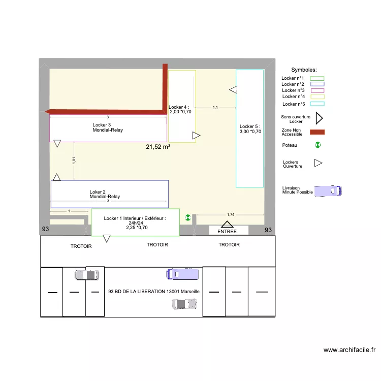 LOCAL AMENAGEMENT 93 LIBERATION 1. Plan de 