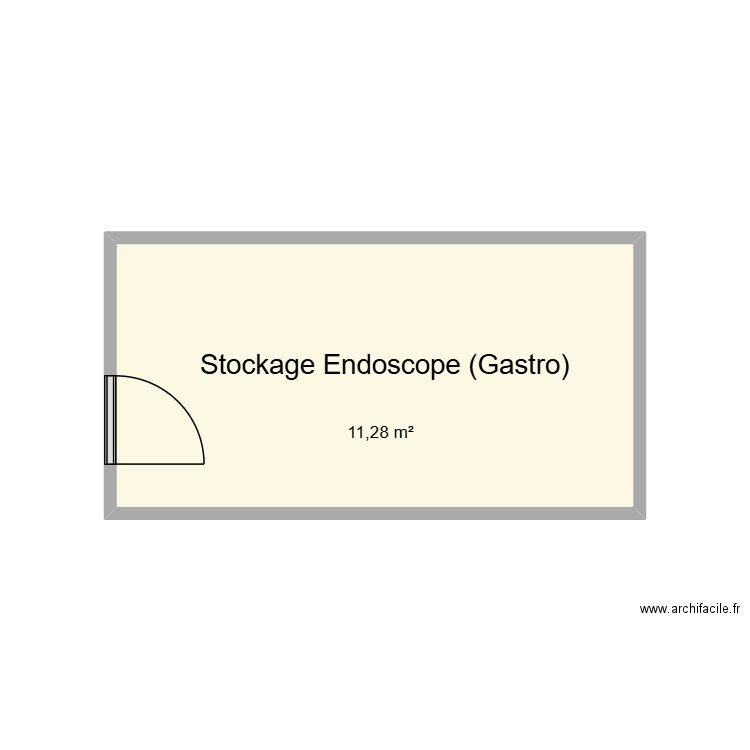 Stockage Endoscope (Gastro) CHU Helora Joliont. Plan de 1 pièce et 11 m2