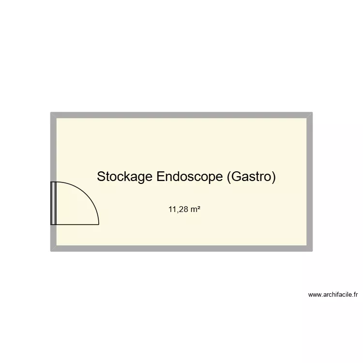 Stockage Endoscope (Gastro) CHU Helora Joliont. Plan de 1 pièce et 11 m²
