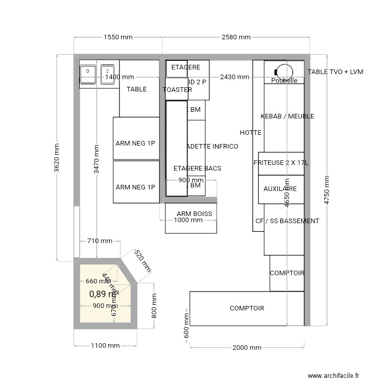 LUKS 13. Plan de 1 pièce et 1 m2