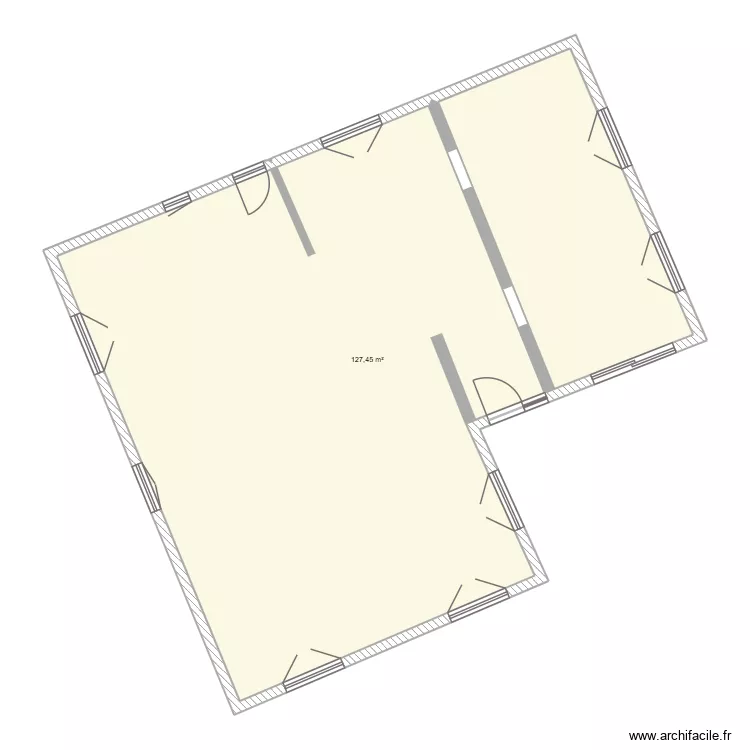 GROBOZ 2. Plan de 1 et 127 m² GROBOZ 2. Plan de 1 et 127 m²