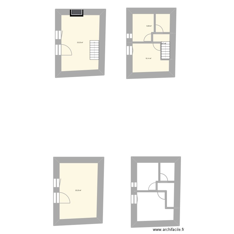 Wallnut. Plan de 5 pièces et 69 m2