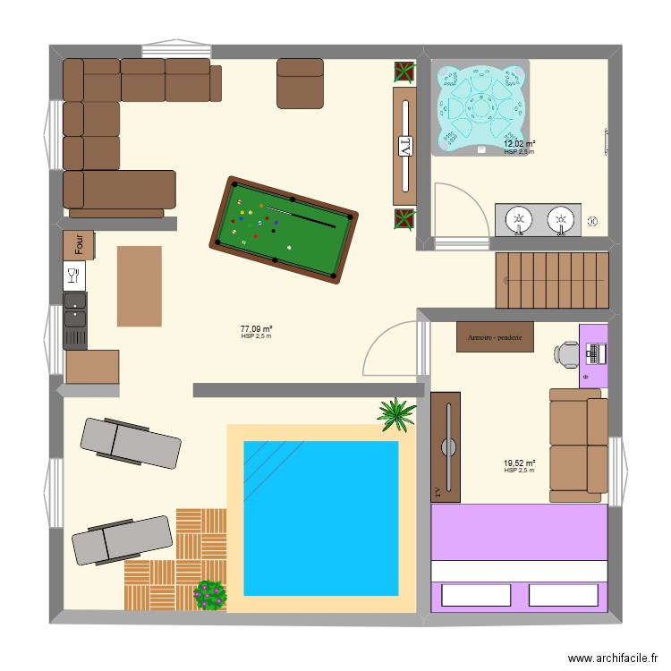 maison pro max. Plan de 3 pièces et 109 m2