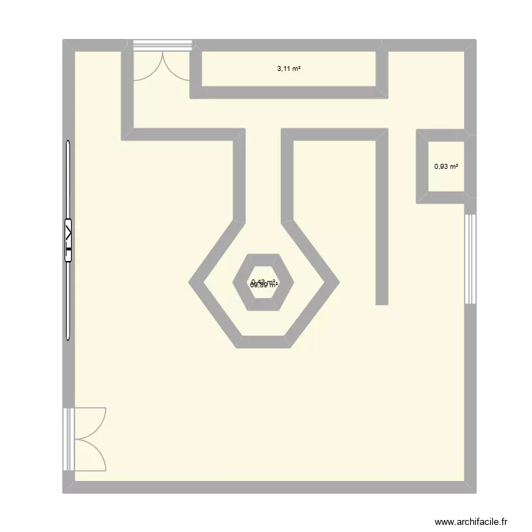 Labyrinthe des Horreurs V2. Plan de 4 Pièces et 76 m² Labyrinthe des Horreurs V2. Plan de 4 Pièces et 76 m²