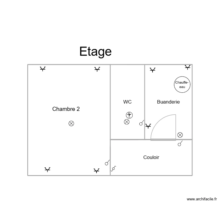 Gare Havaux Etage du 3ieme. Plan de 3  et 12 m²