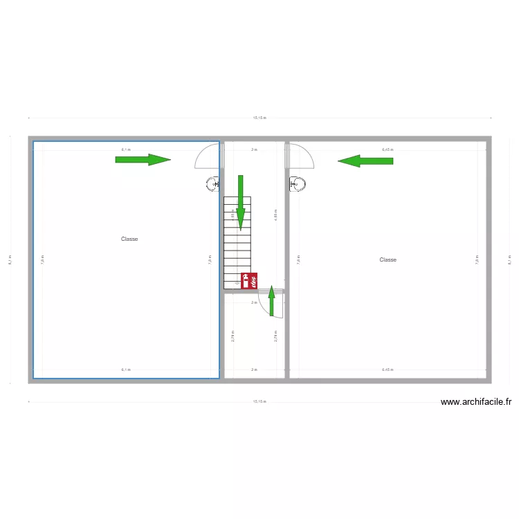 Nouveau bât.Niveau 1/ Ecole libre Trazegnies / Primaire. Plan de Nouveau bât.Niveau 1/ Ecole libre Trazegnies / Primaire. Plan de