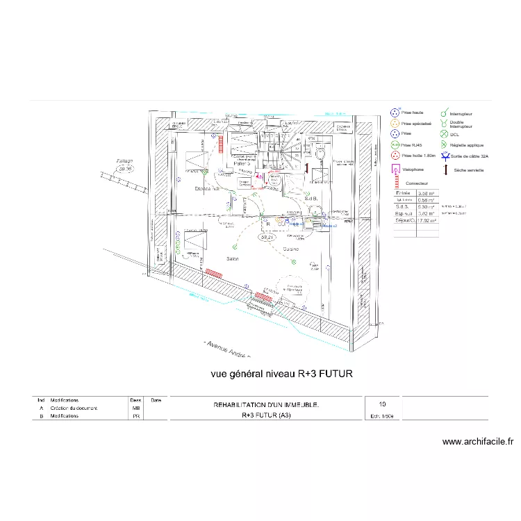 Plan chantepie R+3. Plan de 