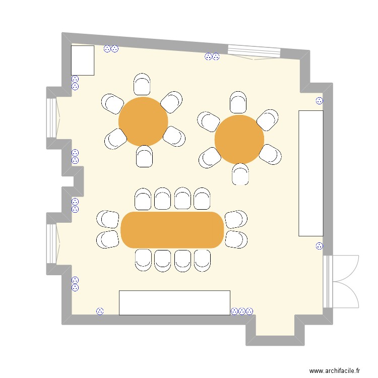 TIERS-LIEUX-AURA. Plan de 1 pièce et 48 m2