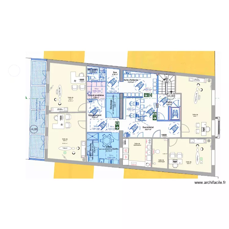 Dr SANANES V4. Plan de 5 et 115 m² Dr SANANES V4. Plan de 5 et 115 m²