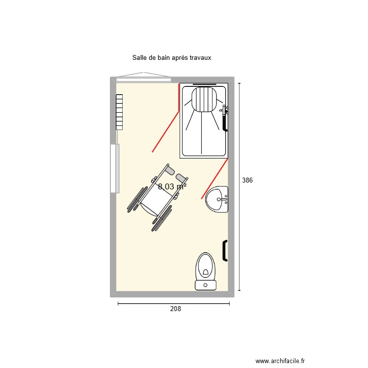 meyer. Plan de 1 pièce et 8 m2