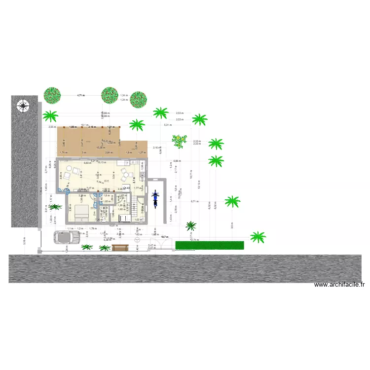 CHALOUPE 5. Plan de 2 Pièces et 66 m²
