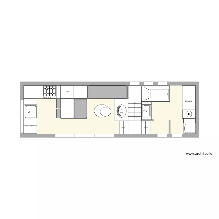 Tiny house ter. Plan de 1 pièce et 17 m² Tiny house ter. Plan de 1 pièce et 17 m²