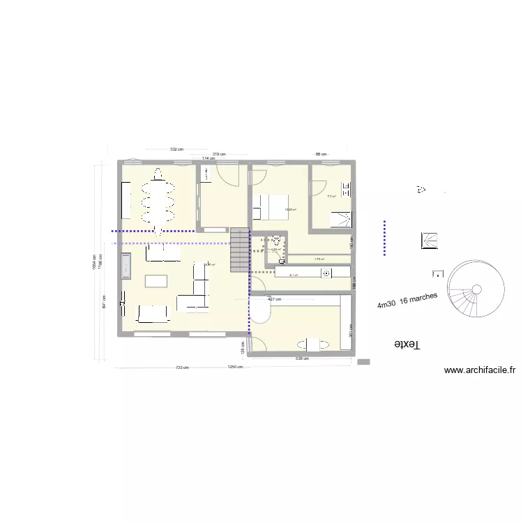 rdc jf2+ANNIE 177 m2 en L2. Plan de 