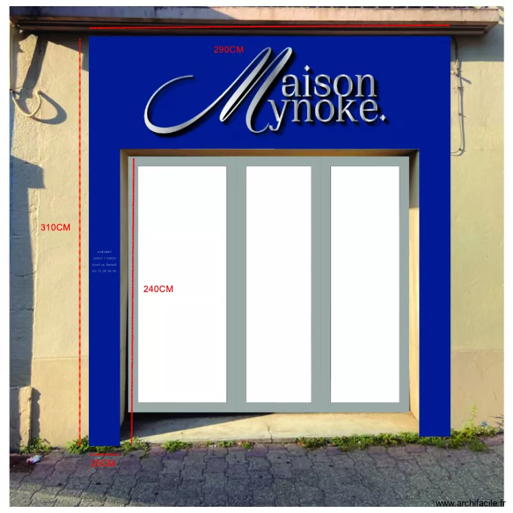 futur vitrine. Plan de 