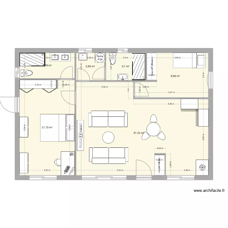 75 m2. Plan de 6 et 76 m² 75 m2. Plan de 6 et 76 m²