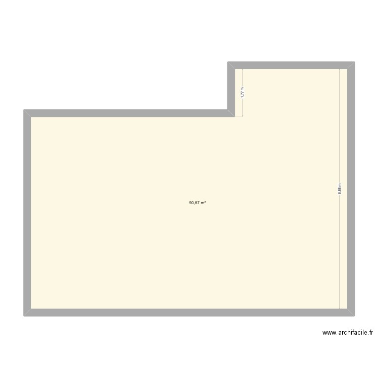 ETAGE MAISON PRECILHON. Plan de 1 pièce et 91 m2
