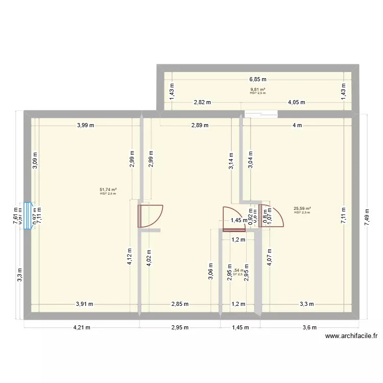 ETAGE MAISON PRECILHON. Plan de 4 et 91 m² ETAGE MAISON PRECILHON. Plan de 4 et 91 m²