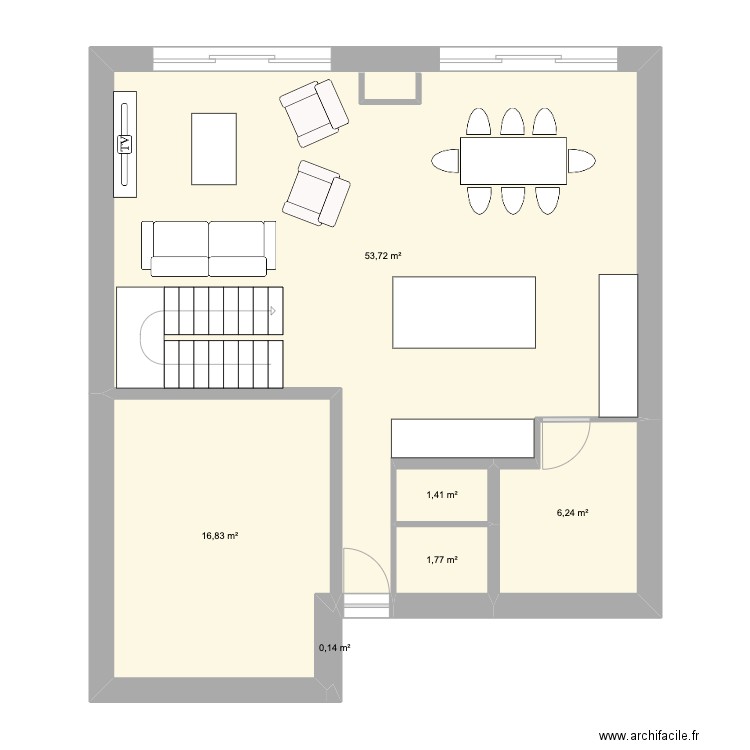 Nouvelle maison. Plan de 6 pièces et 80 m2