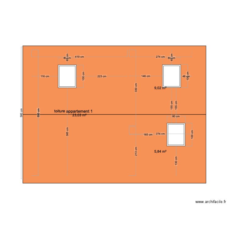 Chaumont toit appartement 1. Plan de 0 pièce et 0 m2