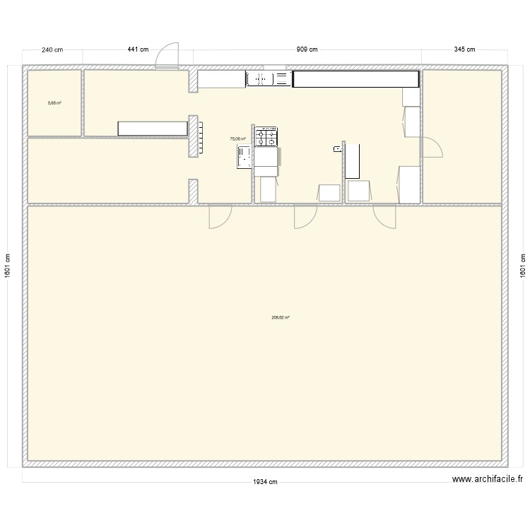 MARCHE EN AVANT EDL. Plan de 3 pièces et 289 m2