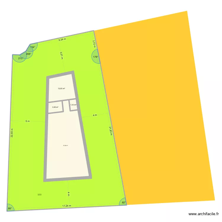 Valbourdin. Plan de 5  et 421 m²