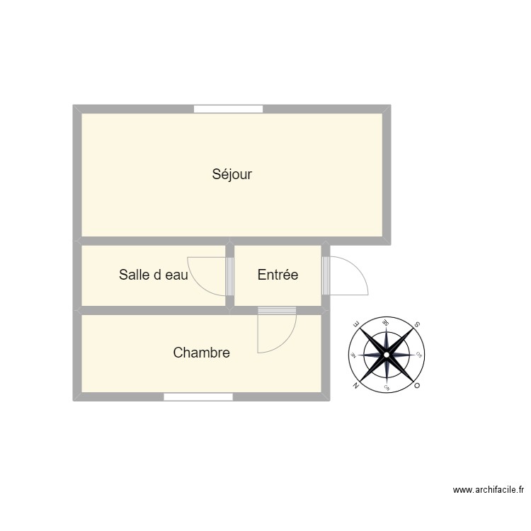 PLAN 2404 LEA R+1 G. Plan de 4 pièces et 12 m2