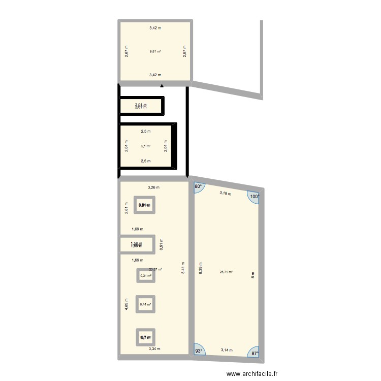modification. Plan de 0 pièce et 0 m2