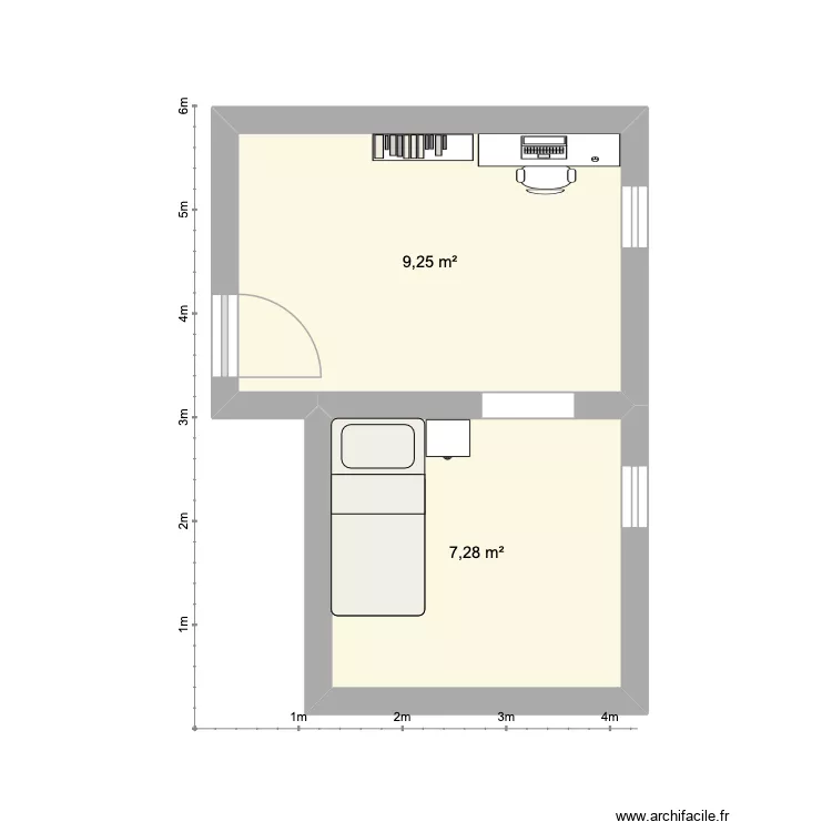 chambrejosephine. Plan de 2 Pièces et 17 m² chambrejosephine. Plan de 2 Pièces et 17 m²