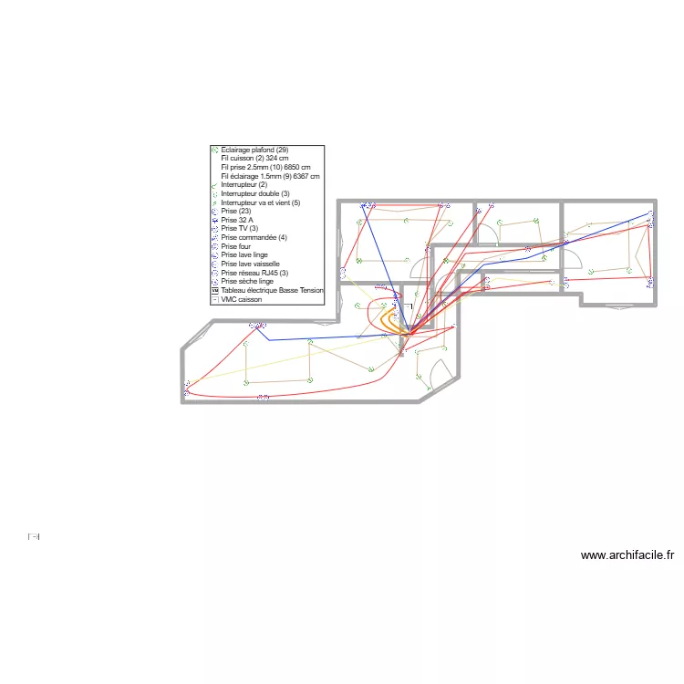 Bois Colombes - Plan Électricité RDC. Plan de Bois Colombes - Plan Électricité RDC. Plan de