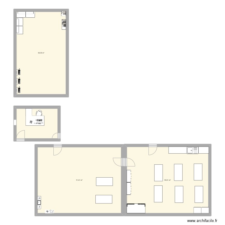 ALSH. Plan de 4 pièces et 153 m2